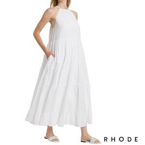 RHODE **NWT** Julia Tiered Maxi Dress in White